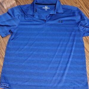 Cinch Men's Striped Blue Polo